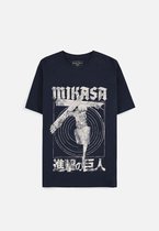 Attack On Titan - Mikasa Heren T-shirt - 2XL - Zwart