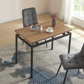 Bol.com Eettafel Hemnes 100x60x75 cm eikenkleurig en zwart aanbieding
