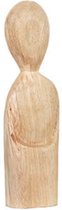 Beeld - hout beeld - naturel - decoratieve pop - by Mooss - Hoog 39cm