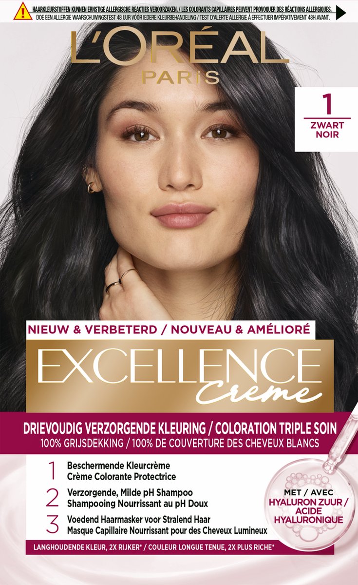L’Oréal Paris Excellence Crème 1 - Intens Zwart - Haarverf