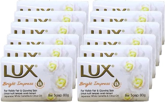 Savon en barre LUX Bright Impress - 12 x 80 g