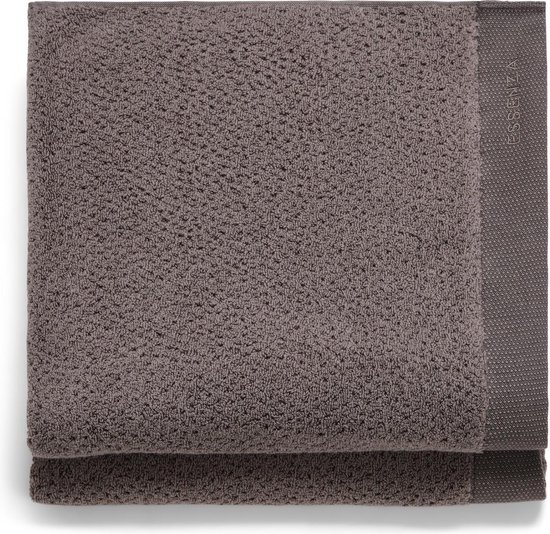 ESSENZA Connect Organic Breeze Handdoekenset Stone grey - 2x 70x140 cm
