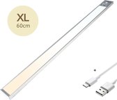 Boscer Led Lamp - 60 CM - Bewegingssensor - Lichtsensor - Magnetisch - USB-C Oplaadbaar - Trapverlichting - Keukenlamp - Nachtlamp - LED Strip - Eenvoudig bedienbaar bedieningspaneel
