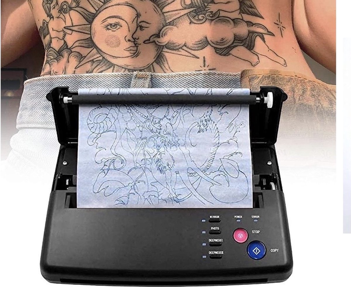 Covie - Tattoo Stencil Printer - Inclusief Transfer Papier - Thermische tattoo printer - A5-A4 Formaat - Zwart