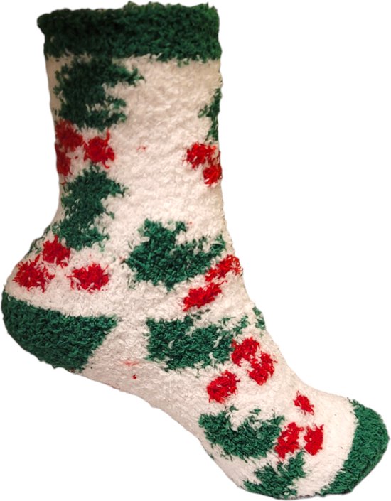 1 paar Kerstsokken dames / heren - huissokken - fluffy sokken - Foute kerstsokken - oDaani