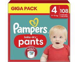 Pampers Baby-Dry Pants Luierbroekjes Maat 4 - 108 luierbroekjes - 9kg-15kg