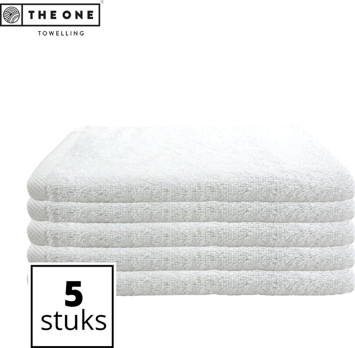 The One Towelling Hotel Gastendoeken - Luxe kleine handdoeken - Voordeelverpakking - 100% Gekamd katoen - 30 x 50 cm - Wit - 5 Stuks