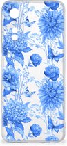 TPU Case voor OPPO A78 | A58 Flowers Blue