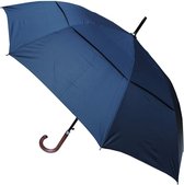 Winddicht Extra Sterk - StormDefender Stad Paraplu - Geventileerde Dubbele Scherm - Ontworpen om Ombuigchade te Bestrijden - Automatisch - Massief Houten Haakhandvat
