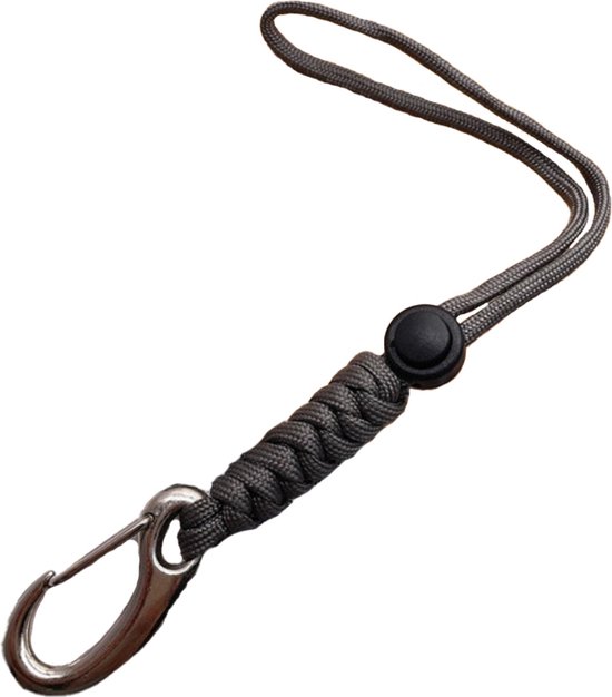 2PCS Mousqueton Tactique, Lanyard Paracorde, Porte Clé Mousqueton