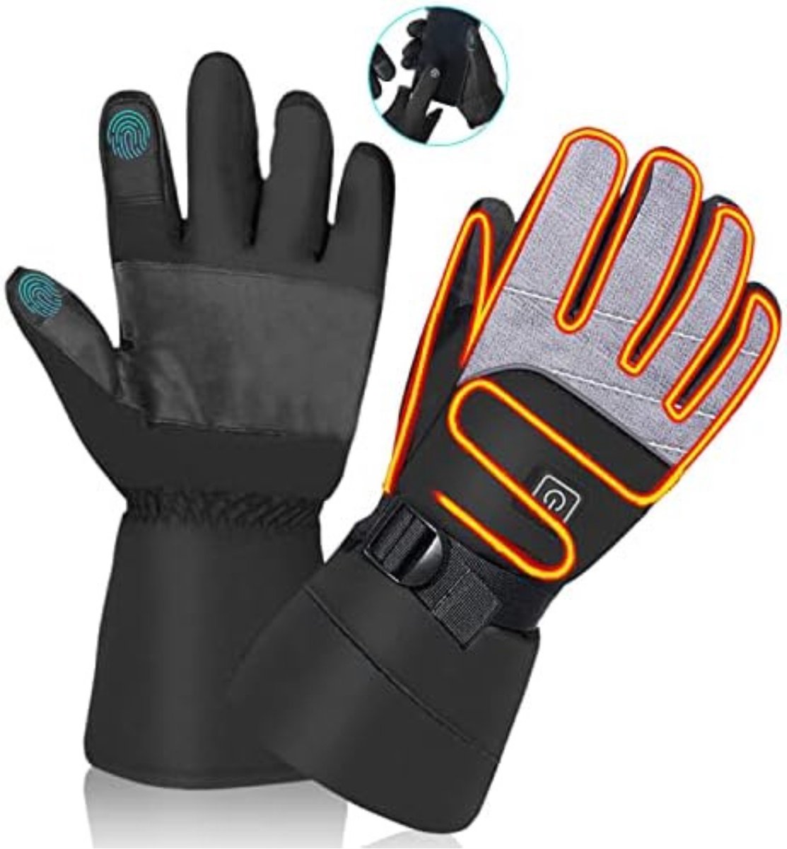 LPCRILLY Oplaadbare Verwarmde Handschoenen – Ultradun Voor Rijden En Fietsen, 3 Warmtestanden, Incl. Accu's, Perfect Voor Koude Dagen En Artritis, Zacht En Elastisch