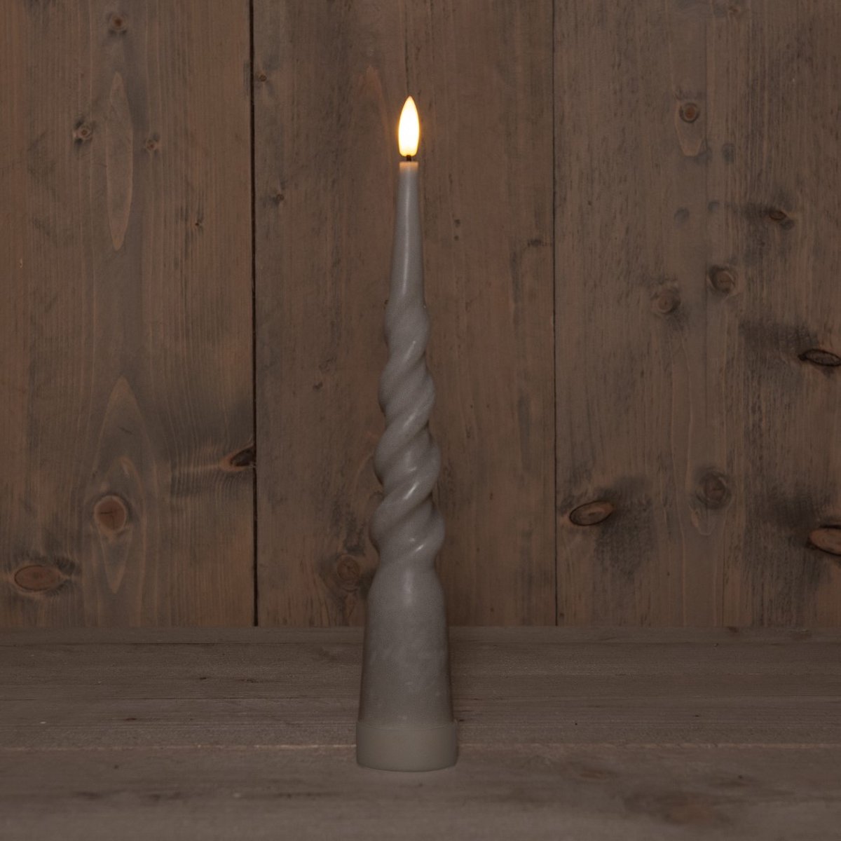 Annas collection - B.O.T. 3D Wick Taupe Big Swirl Candle 29 cm Rust...