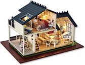 Kit de construction miniature XXL Premium - Kit de construction - Pour Adultes (14+) - Kit de construction de maquettes - DIY - Maison de poupée - avec lumière LED et Musique - Lavande de luxe