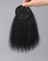 Haar extensions hairextensions haarextensions zwart voor meer volume in je eigen haar met clip 20cm lang stijl 25gr