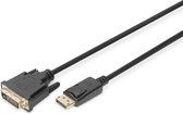 Digitus DB-340301-020-S DisplayPort-kabel DisplayPort / DVI Adapterkabel DisplayPort-stekker, DVI-D 24+1-polige stekker