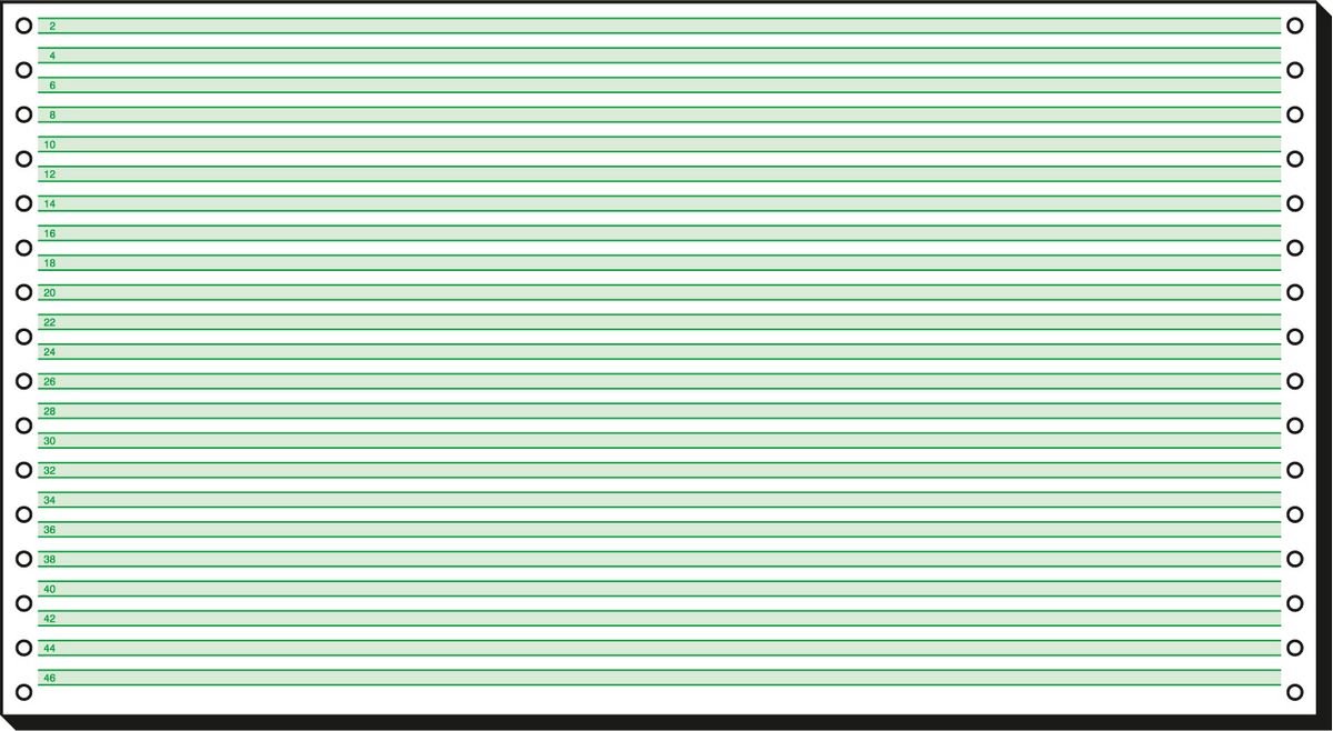 08371 - Universal - 2000 sheets - 60 g/m² - Green - White - ECF