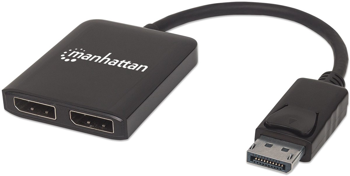 Manhattan 207768 DisplayPort-splitter – 2 poorten – 3810 x 2160 Pixel