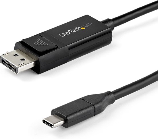 StarTech.com CDP2DP141MBD Câble USB Type-C vers DisplayPort 1.4 (bidirectionnel) - 1 m - Adaptateur USB-C à DP