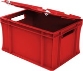 Boîte avec couvercle 400 x 300 x 240 mm rouge