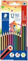 Crayons de couleur Staedtler Noris, blister de 10 + 2 gratuits