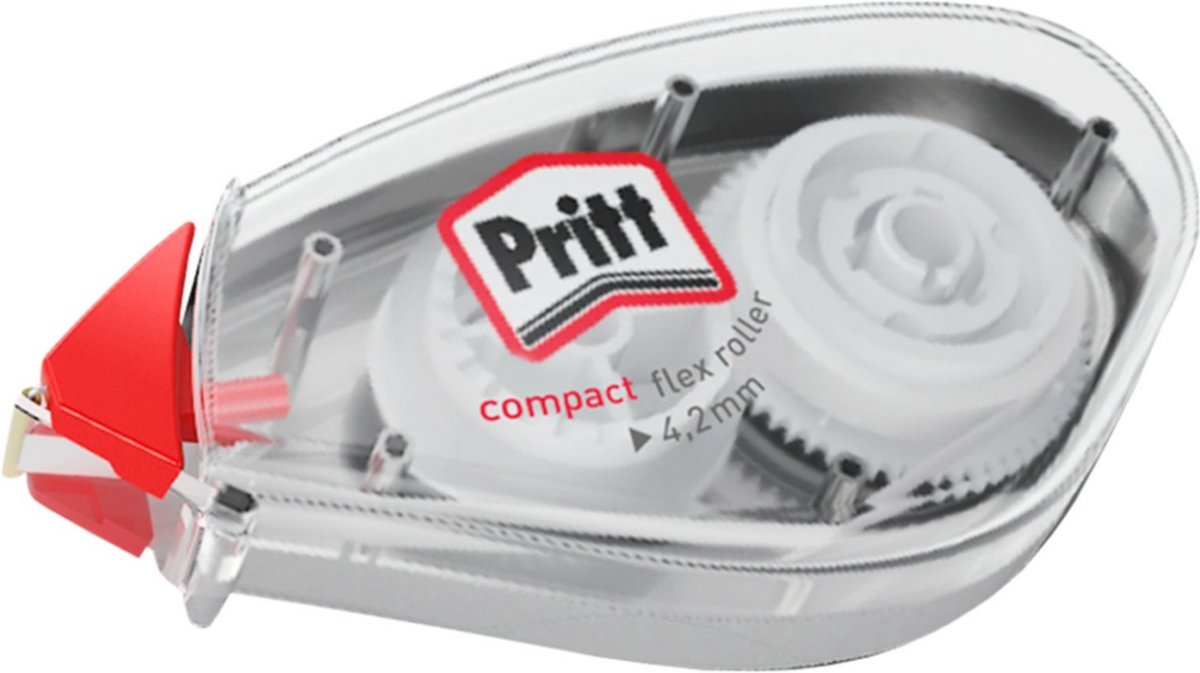 Pritt Compact Correcteroller Flex | 4,2 mm Correctie & Verbeteringsrol | Kantoor & School Correctieroller.