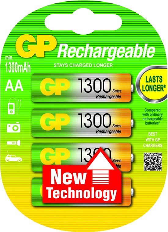 GP ReCyko+ Oplaadbare AA-batterijen - 1300 mAh - 2 stuks - GP