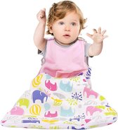 Katoenen baby wrap - babyslaapzak kleine kinderen het hele jaar door slaapzak, pyjama voor jongens en meisjes 3-18months