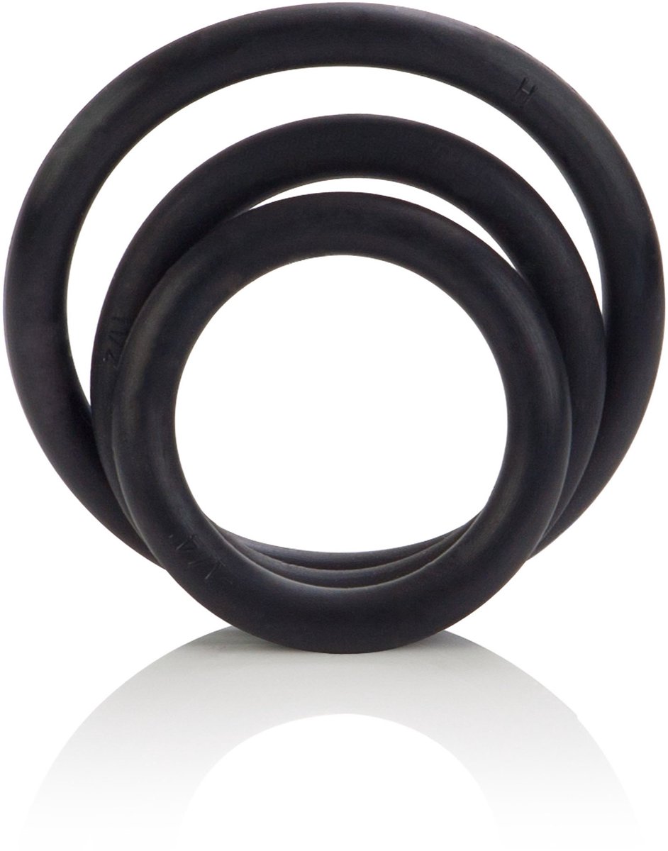 CalExotics - Rubber Ring - 3 Piece Set - Rings Zwart