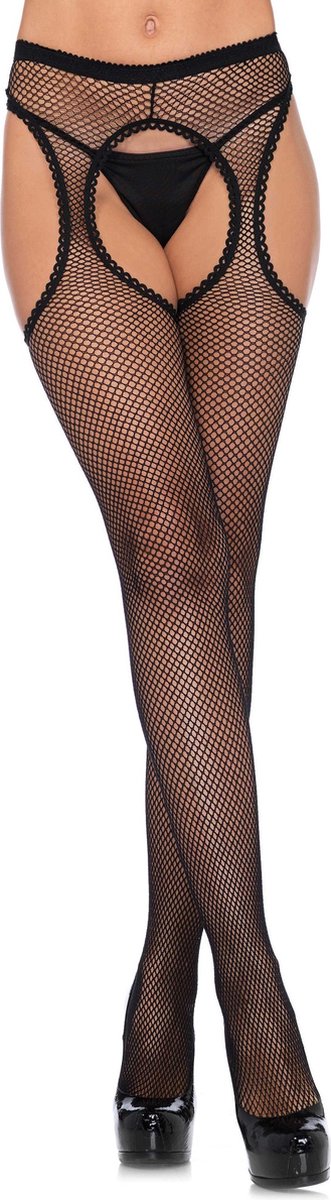 Fishnet suspender hose
