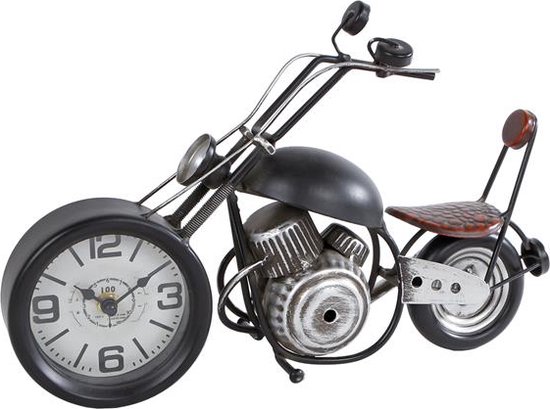 Klok Harley-Davidson métal noir/marron 36x13x22cm