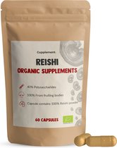 Cupplement - Reishi Capsules 60 Stuks - Biologisch - 500 MG Per Capsule - Geen Poeder - Supplement - Superfood - Mushroom - Paddenstoel