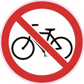 25 stickers van 10 cm | Geen fietsen plaatsen sticker - Verboden fietsen te plaatsen - Verbodssticker - Parkeerverbod stickers - Sticker voor binnen en buiten