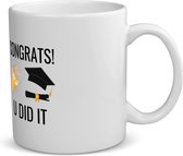 Akyol - congrats you did it koffiemok - theemok - Geslaagd - studenten - cadeau - geslaagd - student - gefeliciteerd - 350 ML inhoud