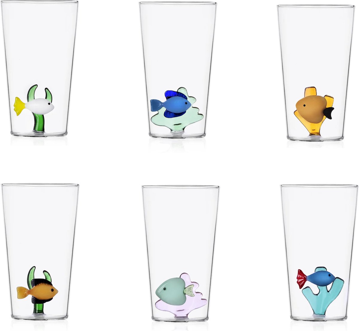 ichendorf glas longdrink marine garden set van 6