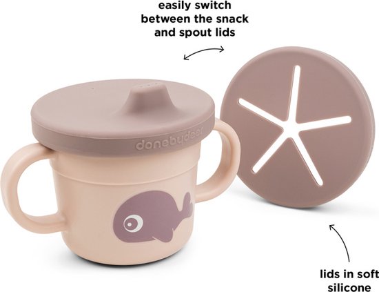 Done By Deer Foodie Spout/Snack Cup Wally Powder van Done by Deer — afbeelding 5