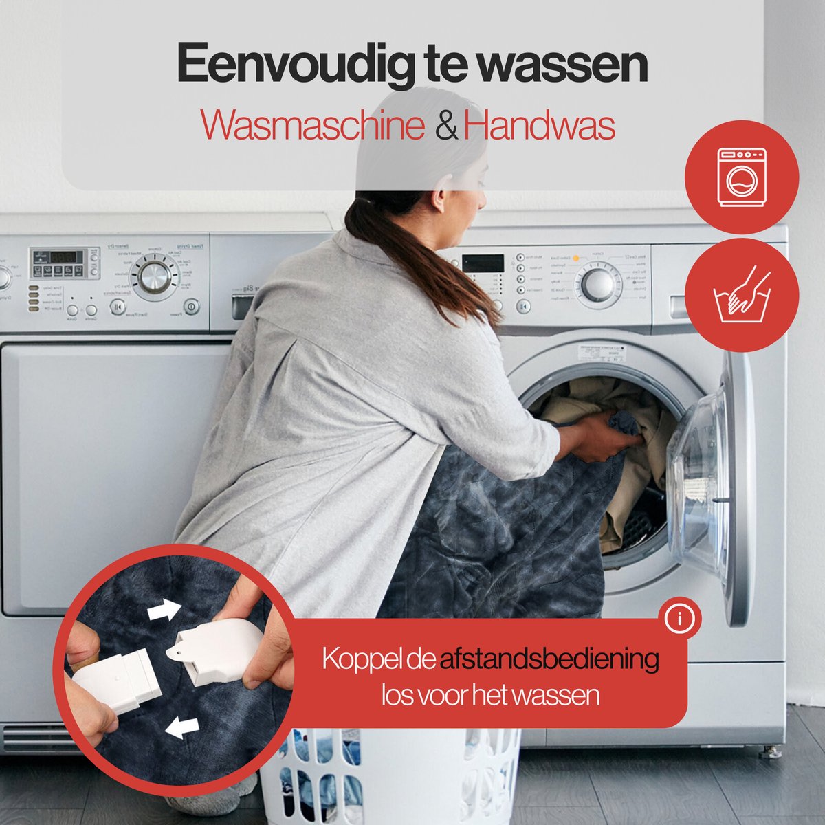 ZenZee Elektrische deken - Bovendeken - Elektrische warmtedeken - Knuffeldeken - 9 standen - Timer 9 uur - 181 x 136 cm - Antraciet grijs – foto 4