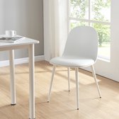Chaise de salle à manger lot de 2 Kangasala 81x45x52 cm blanc