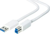 ADJ 320-00020 USB 3.0 Kabel [Type A / Type B M/M 3m White Blister]