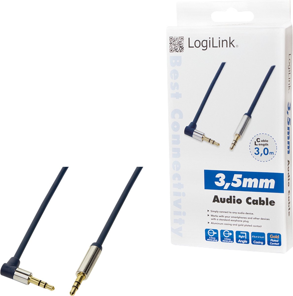 LogiLink 3.5mm - 3.5mm 3m audio kabel 3,5 m Blauw