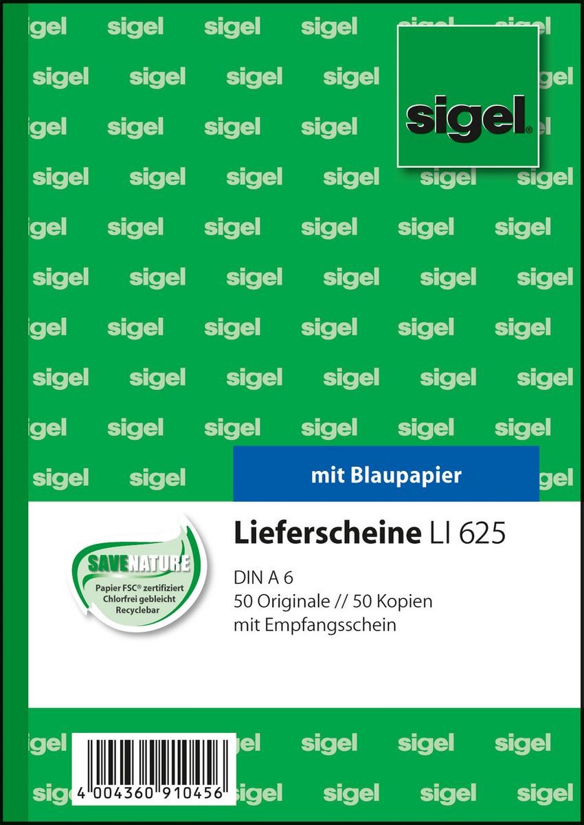LI625 - 100 sheets - A6 - Green - Pink - White
