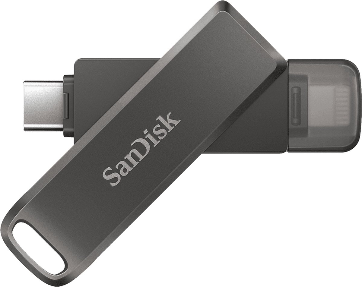 SanDisk iXpand Flash Drive Luxe 256GB Type-C + Lightning Connector