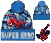 Marvel Spiderman Muts - Super Hero - Blauw - 52 cm hoofdomtrek - ongeveer 2-4 jaar