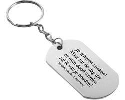 Akyol - je scheten stinken! maar tot de dag dat ze mijn dood worden zal ik van je houden! ik denk niet dat ik meer heb sleutelhanger - Liefde - valentijnsdag - cadeautje - verjaardagscadeau - verjaardag - cadeau voor vriendin/vriend - 54 x 29mm