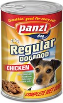 Panzi Regular - Hondenvoer - Blikvoer - Natvoer hond - Adult - Kip - 10 x 415g