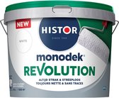 Histor MonoDek Revolution Muurverf Mat - Goed Reinigbaar - Optimale Dekking – Afwasbaar - 10L - Wit