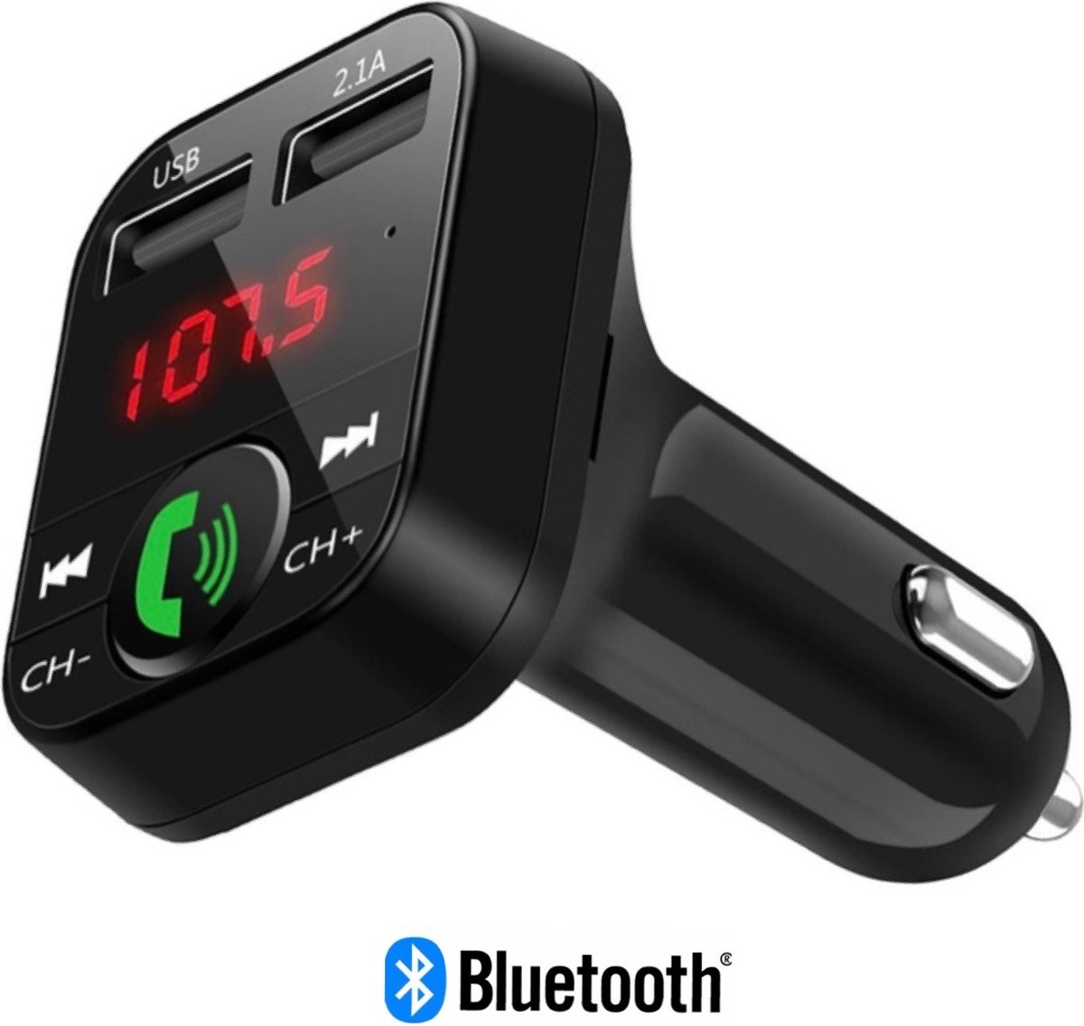 Bluetooth FM Transmitter - Carkit - Autolader - Snellader - Handsfree Bellen - Autoradio - Auto Accessoires