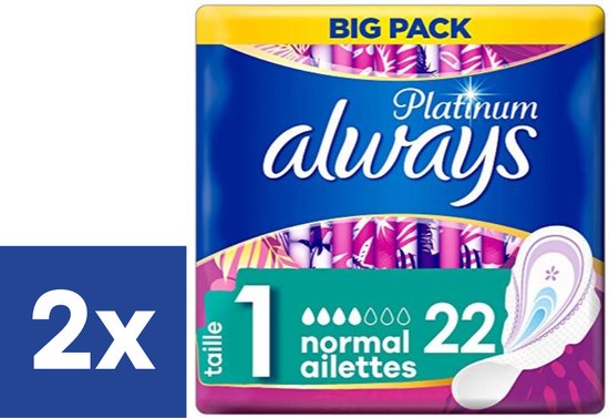 Always Platinum Maandverband Normal - 2 x 22 stuks