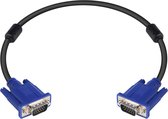 DrPhone HNV5 VGA-naar-VGA-kabel - HD15 mannelijk naar mannelijk met dubbele magnetische ring – 1080P - 1.5M - Zwart/Blauw