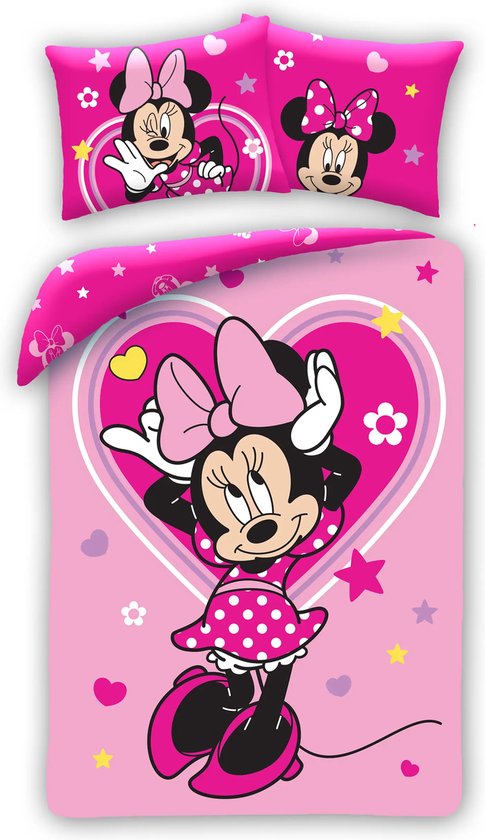 Disney Minnie Mouse Housse de couette Lovely – 140 x 200 Cm – Katoen – 70 x 90 cm
