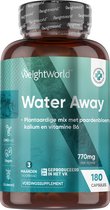 WeightWorld Natuurlijke Vochtafdrijver Water Away - 180 water out capsules voor 3 maanden - Met 11 vitamines, mineralen en plantenextracten
